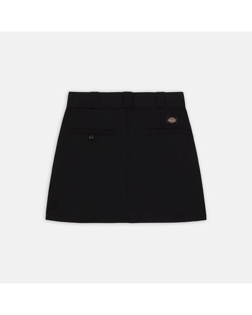 Dickies Black Mid Rise Clasp Mini Skirt