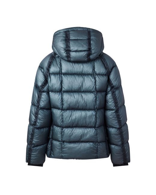 C P Company Blue Dd Shell Sn64 Duck Down Full-Zip Hooded Puffer Jacket for men