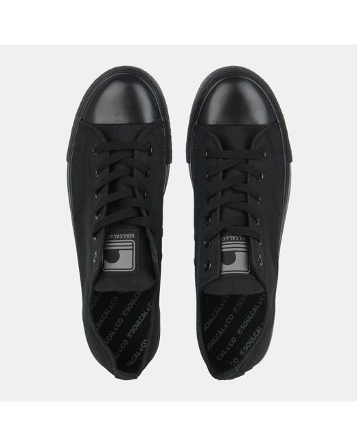 SoulCal & Co California Black Canvas Low Trainers for men