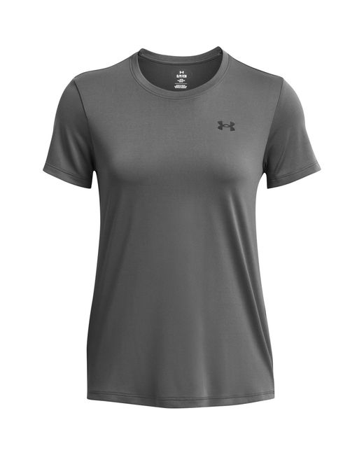 Under Armour Gray Tech Solid Short Sleeve Performance Gym Top