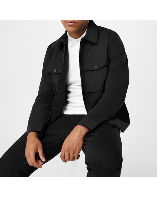 Calvin Klein Black Lifestyle Cotton Long Sleeve Overshirt for men