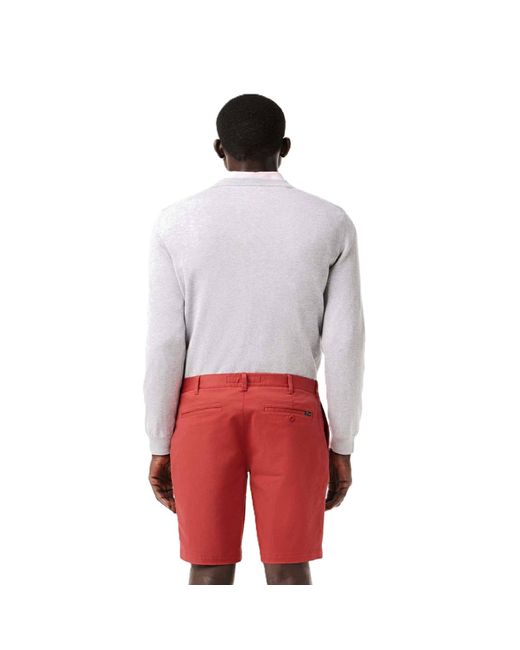 Lacoste Red Chino Shorts for men