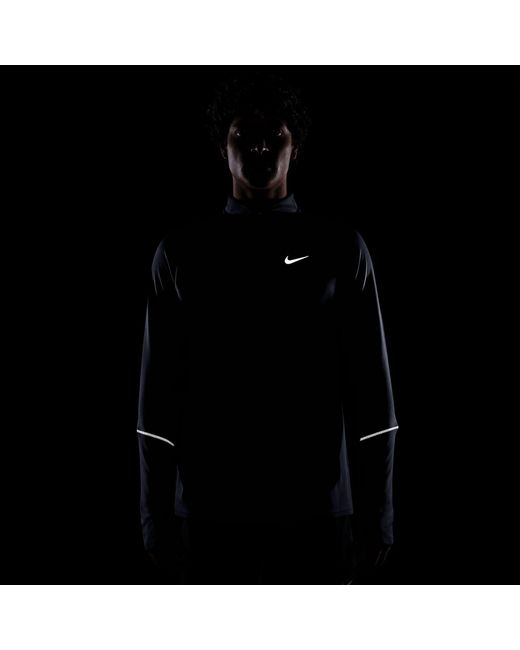 Nike Blue Long Sleeve Performance Running Top for men