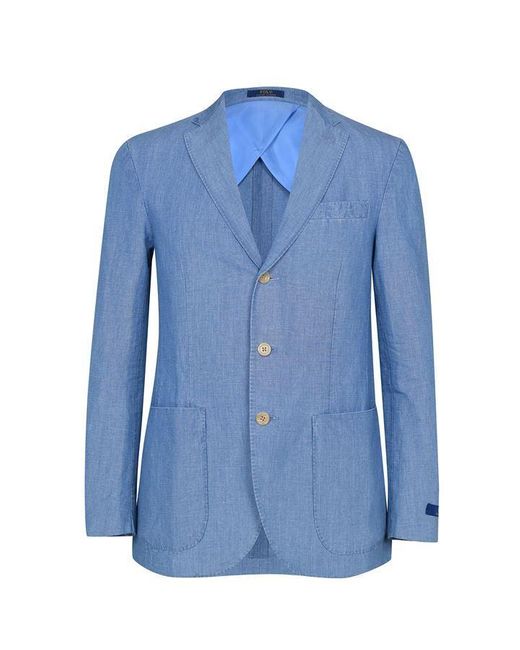 Polo Ralph Lauren Blue Washed Chambray Jacket for men