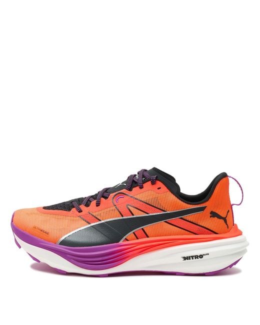 PUMA Pink Deviate Nitro Elite Trail Off-Road Running Shoes for men