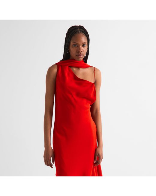 Balenciaga Red Long Maxi Dress