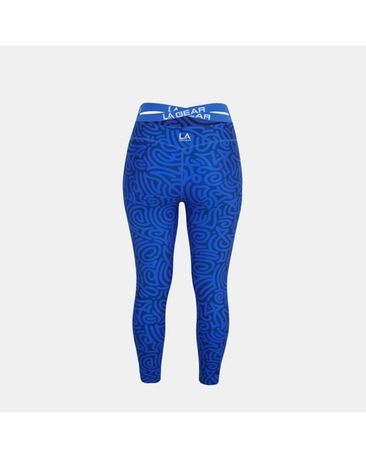 La Gear Blue Performance Gym Leggings