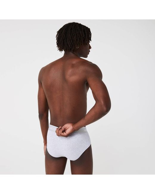 Lacoste White 3 Pack Briefs for men