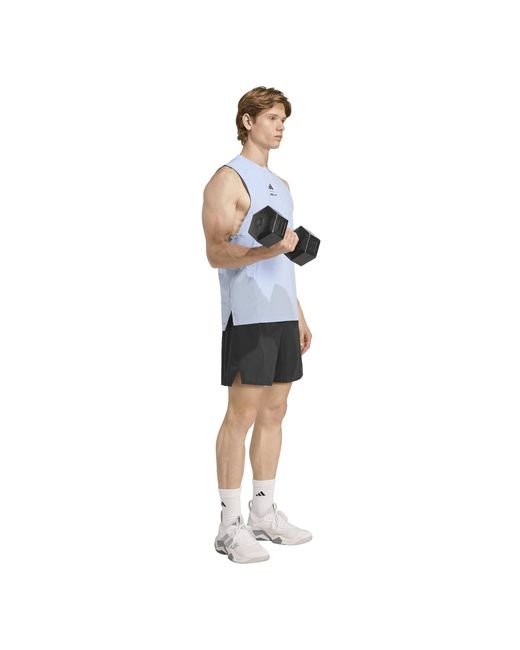 Adidas Blue Training Performance Vest for men