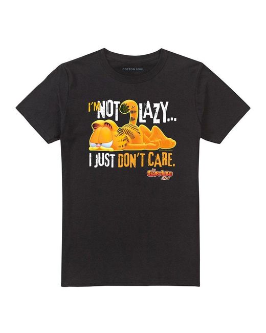 Garfield Black Not Lazy T Shirt