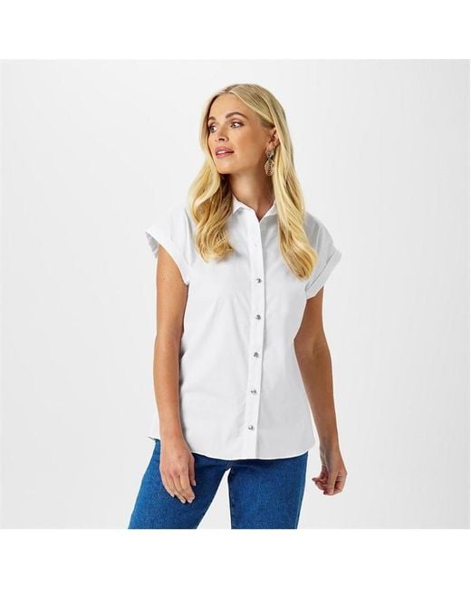 Biba White Button Through Shirt