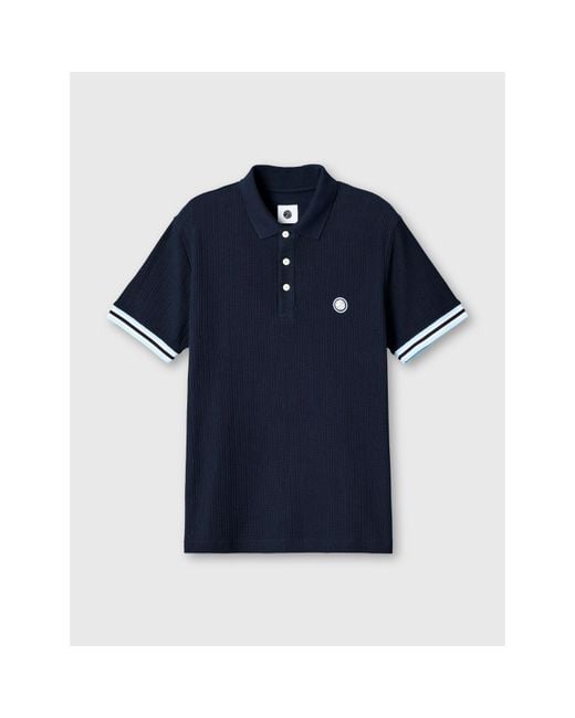 Pretty Green Blue Pg Cressa Tipped Short-Sleeve Polo Shirt for men