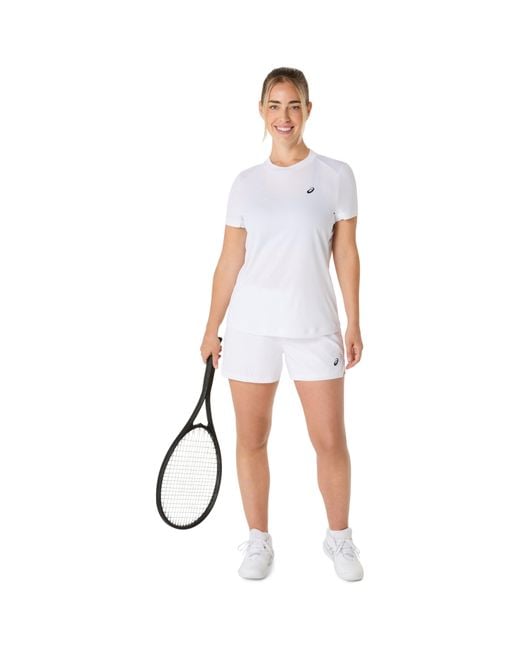 Asics White Court Ss Top T-Shirt