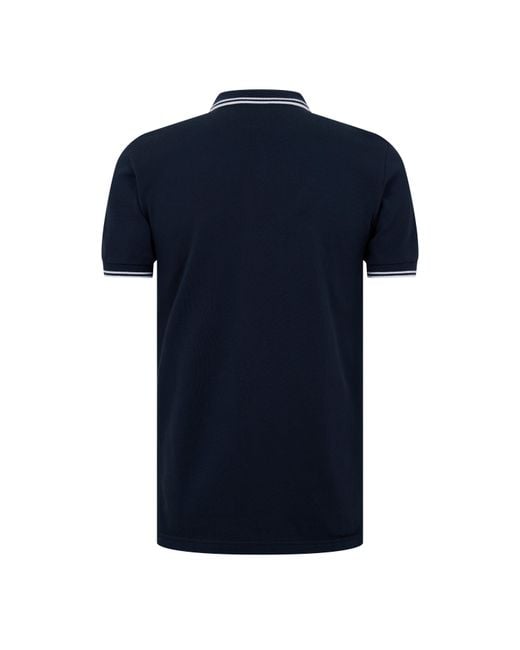 Pretty Green Blue Barton Short-Sleeve Polo Shirt for men