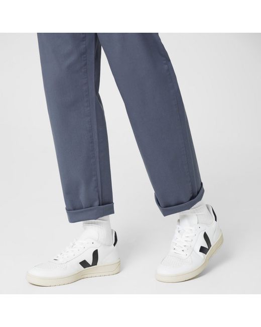 Veja White V-10 Leather Trainer for men