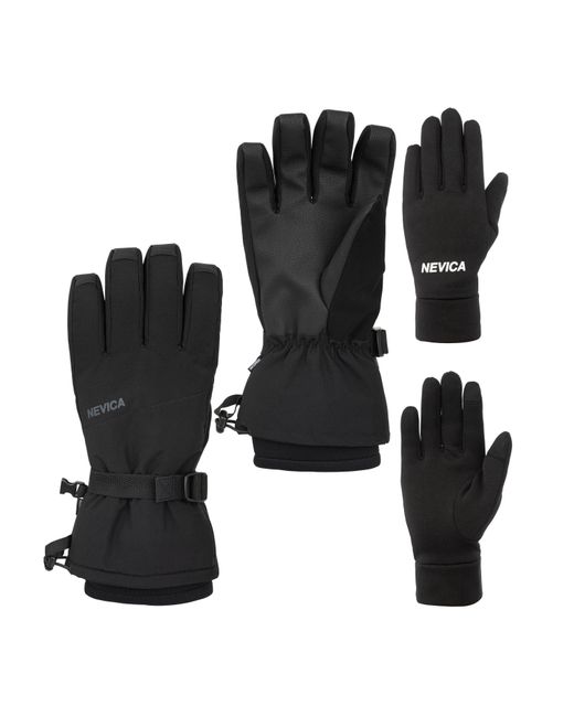 Nevica Black Ski Gloves for men