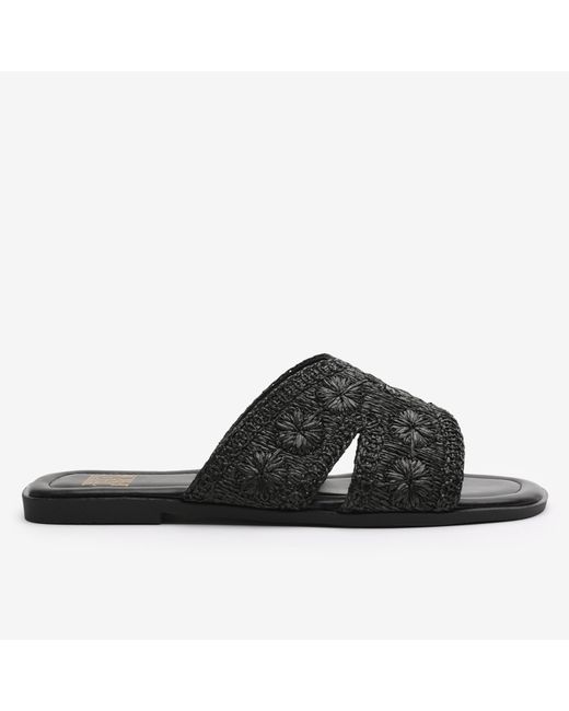 Where's That From Black Where's Sliders Flat Sandals