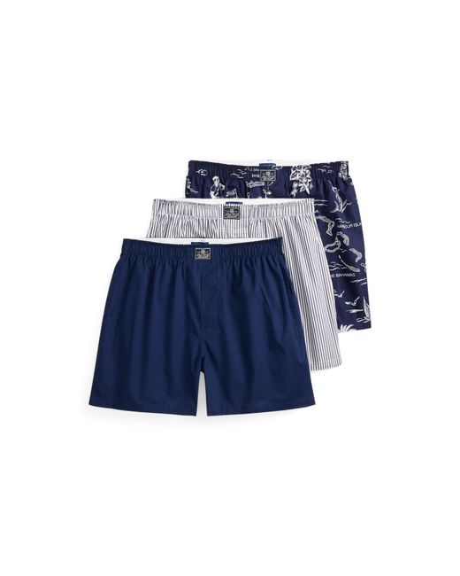 Polo Ralph Lauren Blue 3 Pack Open Boxer Shorts for men