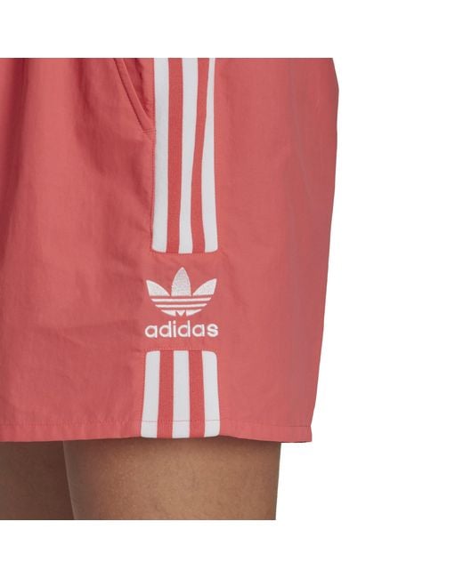 Adidas Originals Red Adidas Adicolor Trefoil Shorts
