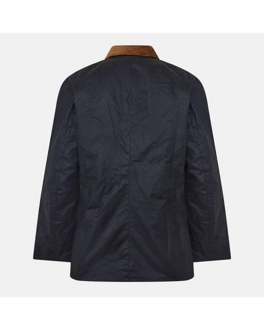 Barbour Blue Ashby Water Resistant Windproof Long Sleeve Wax Jacket for men