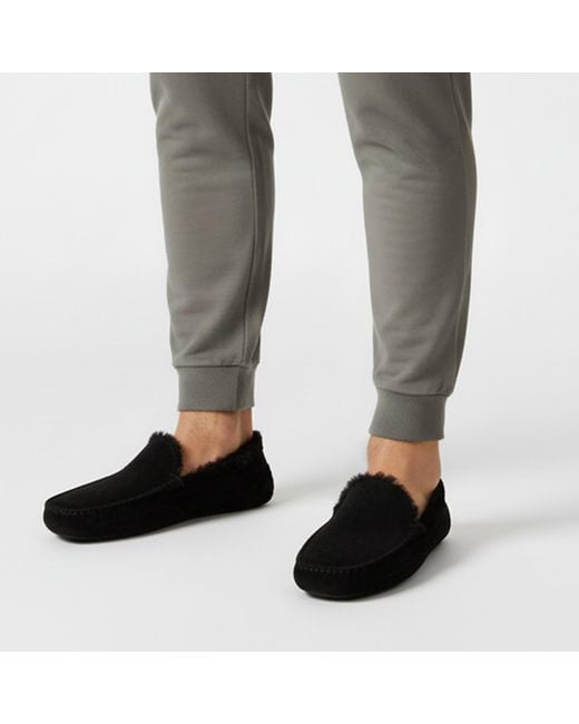 Jack Wills Black Moccasin Slippers for men
