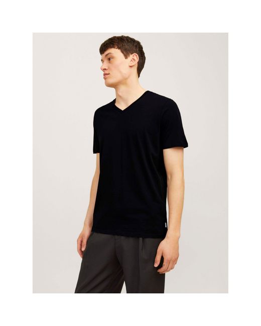 Jack & Jones Black 2-Pack V-Neck T-Shirt for men