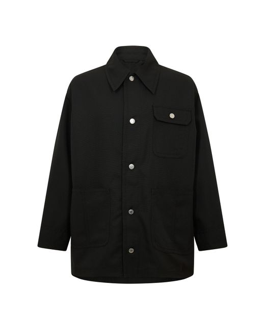 AMI Black Worker Overshirt for men