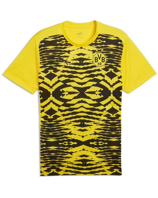 PUMA Yellow Borussia Dortmund Pre Match Shirt 2024 2025 Adults for men