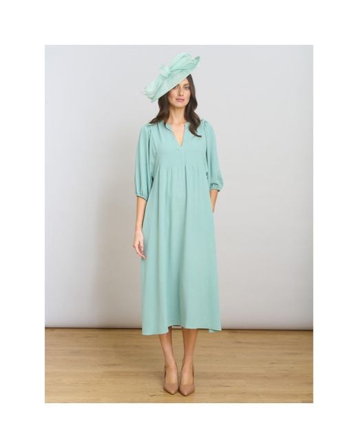Gina Bacconi Blue Dafne Midi Dress