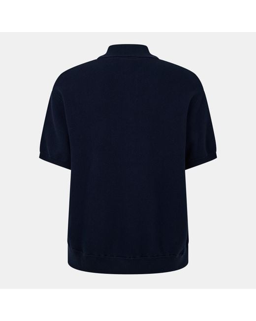 Lacoste Blue Striped Crew Neck Jumper for men