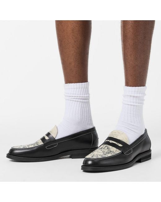 Duke & Dexter Black Slip-On Loafers for men