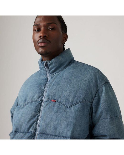 Levi's Blue Levi's Super Puffer Jacket Slightly S for men