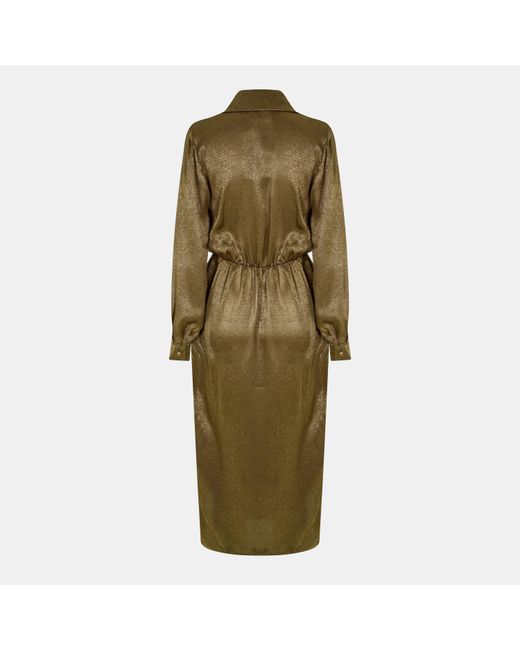 AX Paris Green And Wrap Shirt Midi Dress