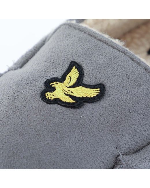 Lyle & Scott Blue Aspen Moccasin Slipper for men