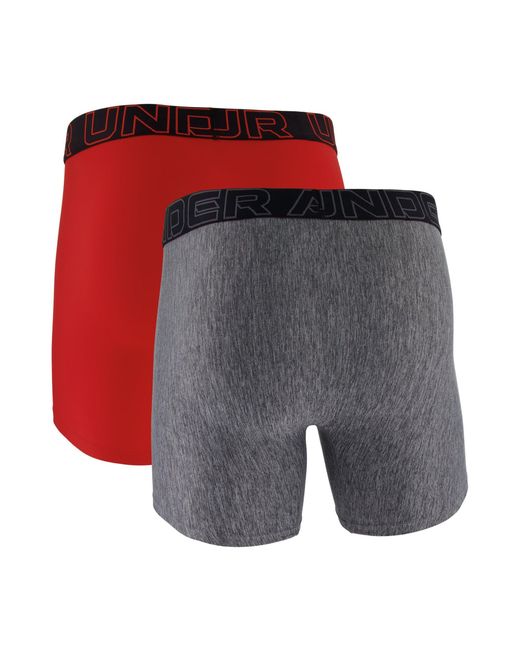 Under Armour Gray 2Pk 6In Tech 2 Boxers for men