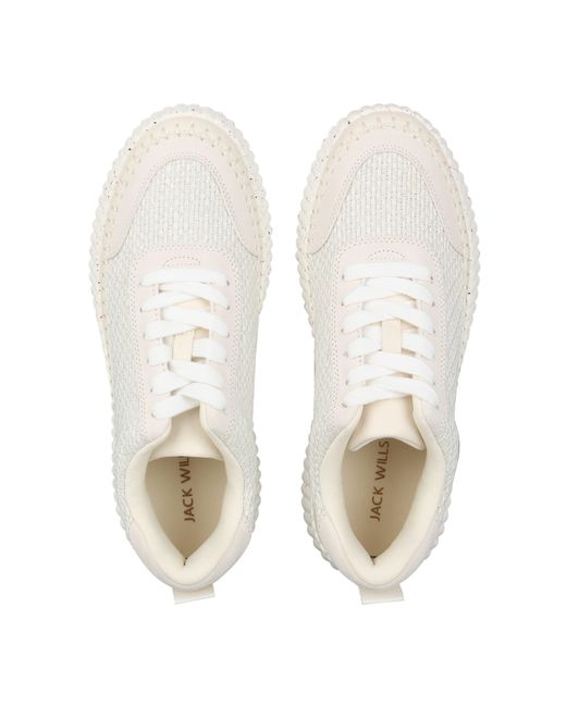 Jack Wills White Wedge Trainers