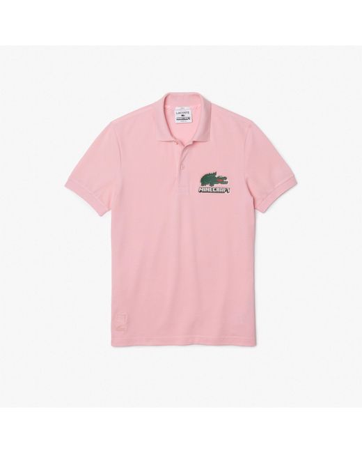 Lacoste Pink Minecraft Polo Shirt for men