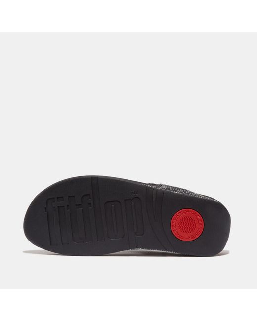 Fitflop Black Fit Flop Lulu Glitterball Toe-Post Sandals