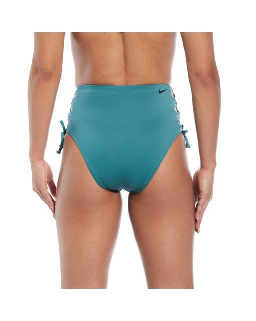 Nike Blue Lace Up High Waist Cheeky Bottom