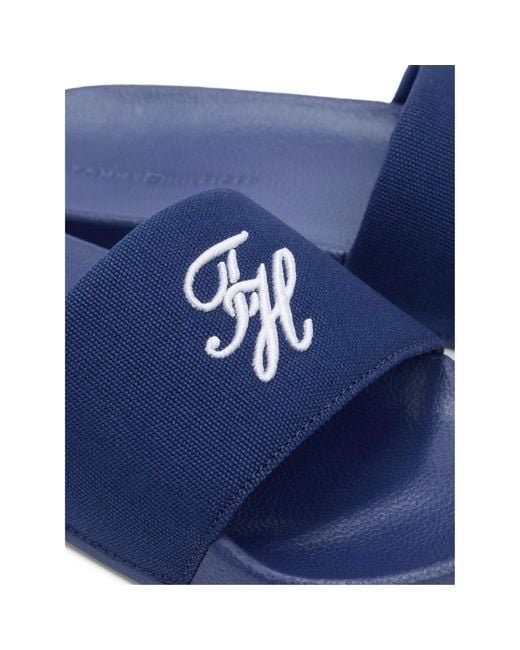 Tommy Hilfiger Blue Pool Sliders