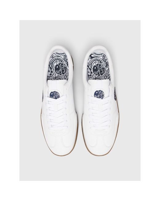 Pretty Green White Low-Top Trainers for men