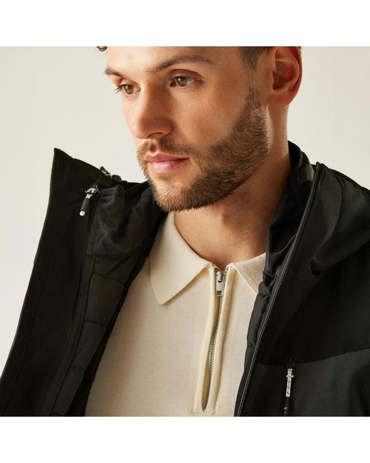 Regatta Black Wentwood Waterproof Thermal 3-In-1 Jacket for men