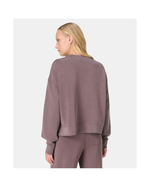 Sweaty Betty Purple Contoured Fit Breathable Crew Sweatshirt