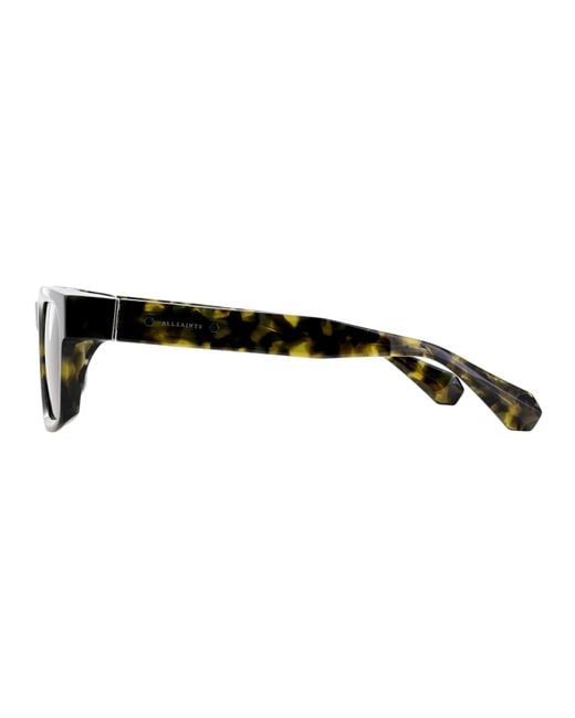 AllSaints Brown Structured Rectangle Sunglasses for men