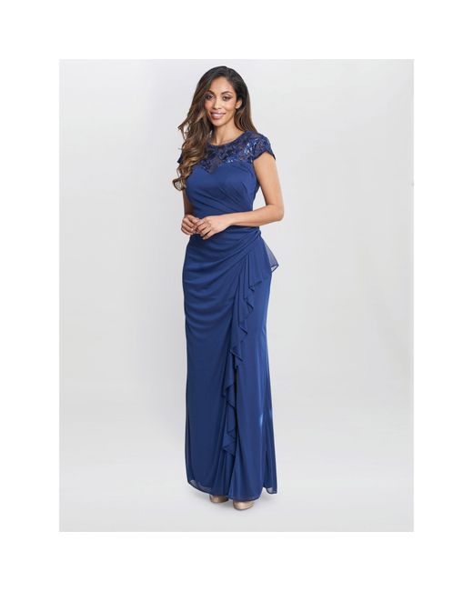 Gina Bacconi Blue Cecilia Party Maxi Dress