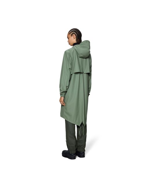 Rains Green Fishtail Waterproof Jacket