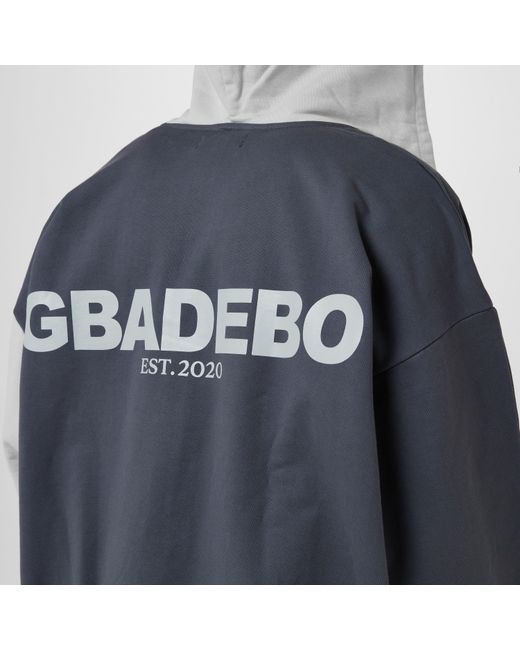 GBADEBO Blue Two Tone Hoodie for men