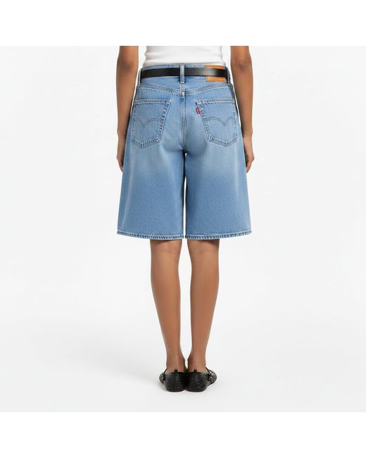 Levi's Blue Baggy Dad Denim Shorts