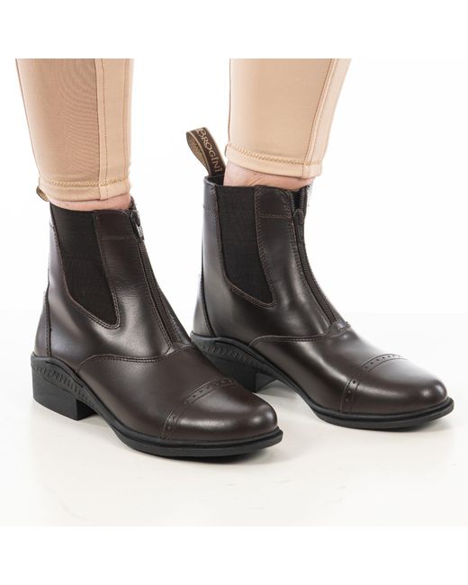 Brogini Brown Tivoli Zip Jodhpur Boots