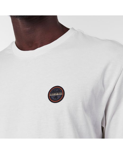Napapijri White Badge Short Sleeve T-Shirt for men